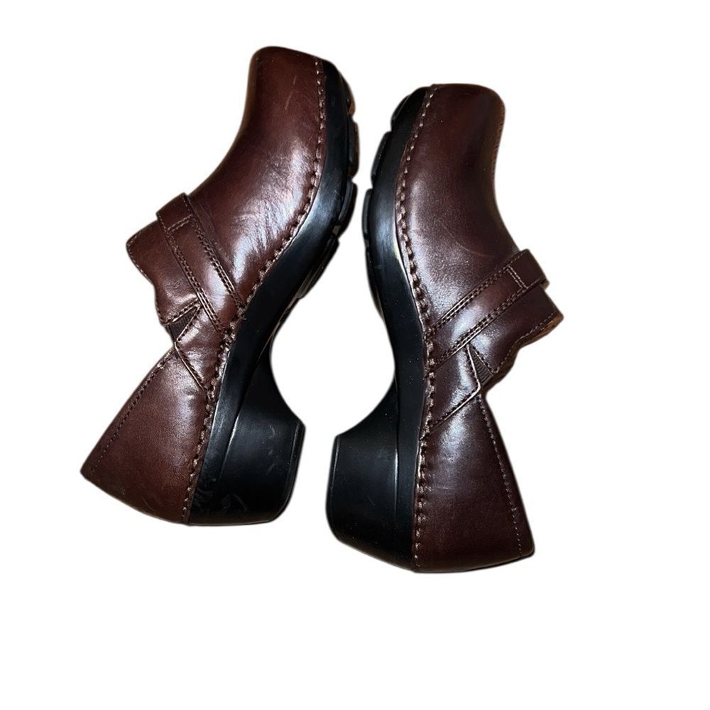 Dansko Dark Brown Leather Clogs Size 37 - Picture 4 of 6